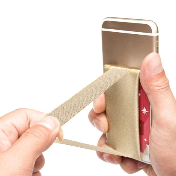 2 Stk Business Kreditlomme Telefon Bagside Kortholder GULD Gold