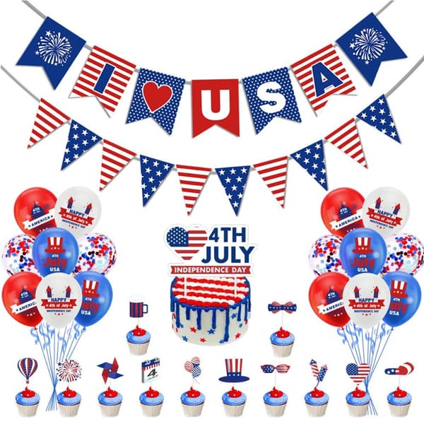 Independence Day Dekor Ballonger og tilbehør 3 3 3