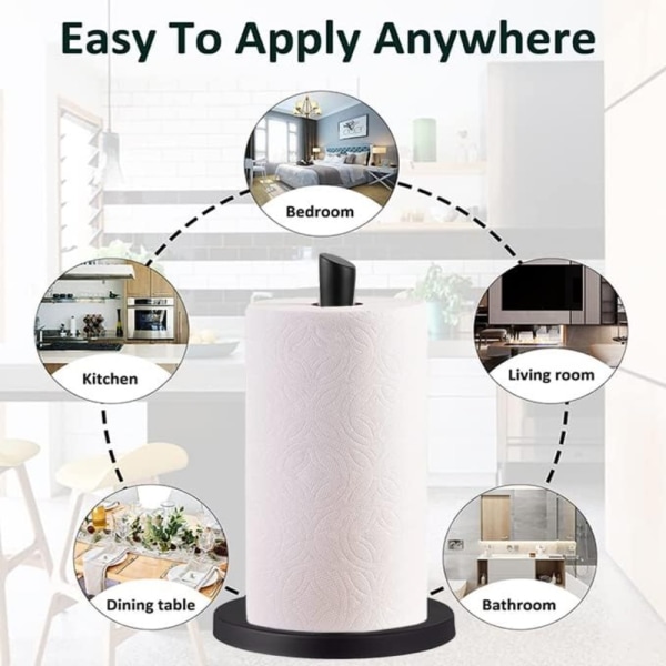 1 Stk Sort Papirhåndklædeholder Bordplade Papirhåndklædeholder Black 1 Pcs-1 Pcs