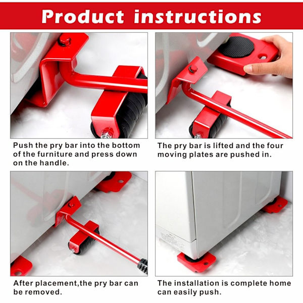 Slider Heavy Duty Furniture Lifter 4 Move Roller