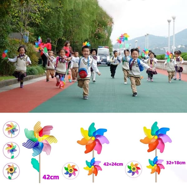 Färgglada solrosväderkvarnar Layout Pinwheels Leksaker 2 2 2