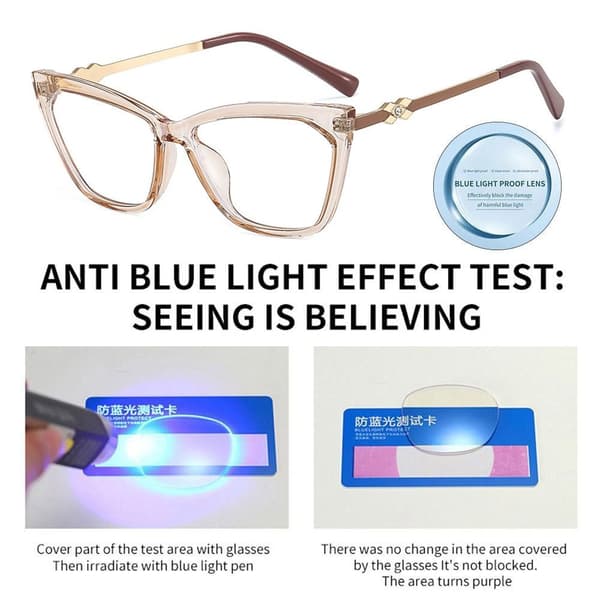 Anti-Blue Light Briller Oversized Briller GRØN Green