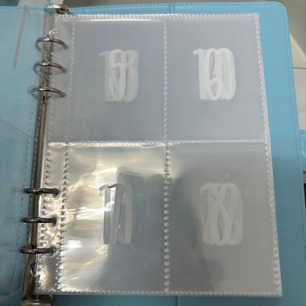 100 kirjekuoren haaste Binder Kirjekuoret Säästöhaasteet red