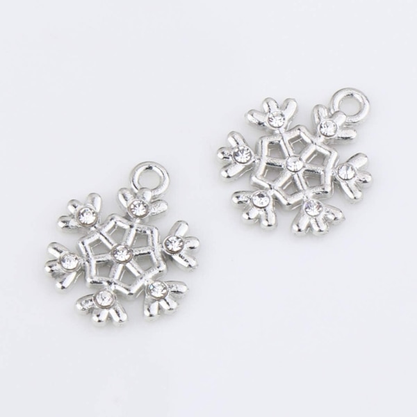 20st jul snöflinga hänge Charms Xmas tema berlocker