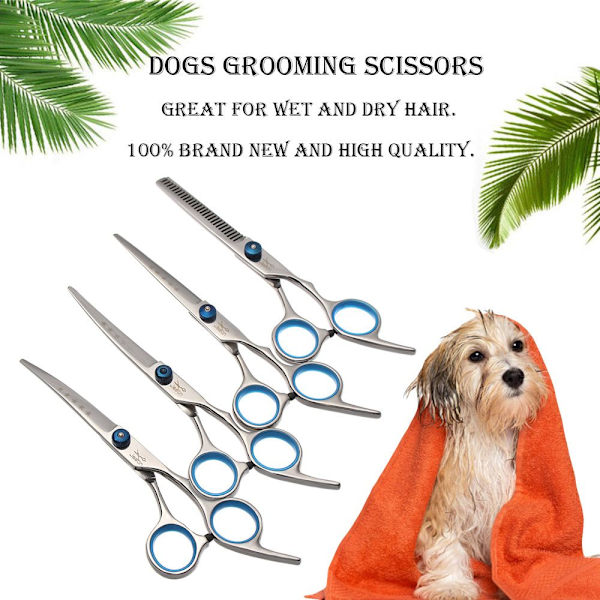 Pet Dog Grooming Gallringssax 7ich-Up Curved Scissors