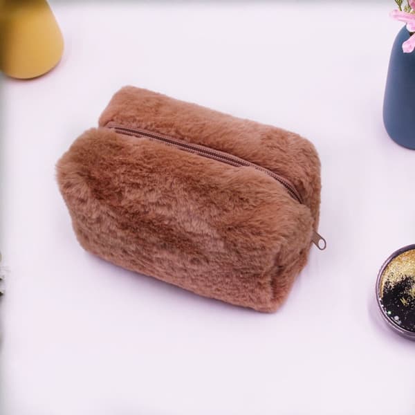 Kosmetisk förvaringsväska Ull Makeup Organizer KAFFE Coffee