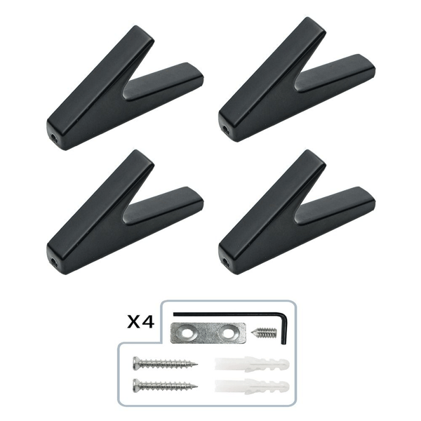 4 Pack Coat Koukut Pyyhekoukut MUSTA MUSTA Black