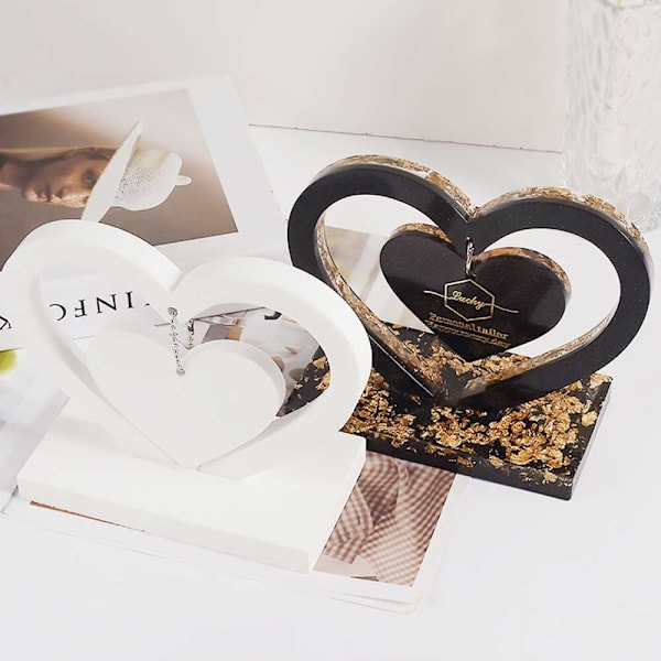 Love Heart Fotorammeformer Hengemerke Silikonformer C C C