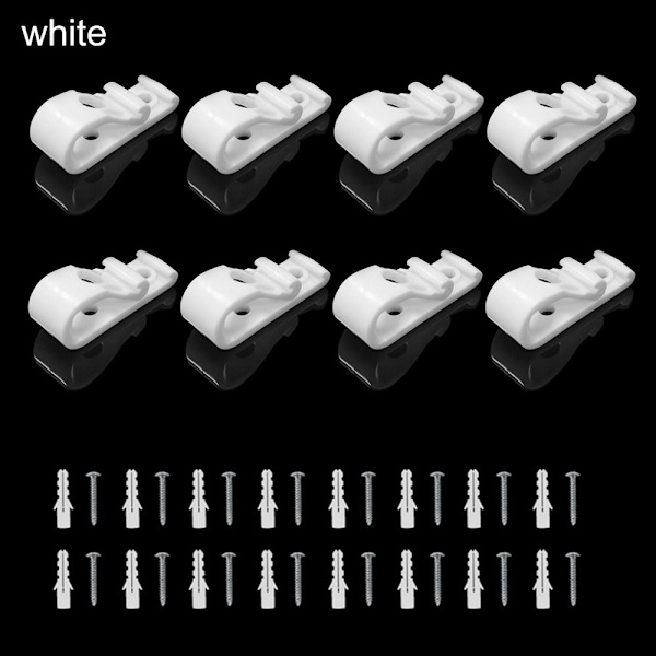 8st Fixeringskrok Fixed Clip VIT white