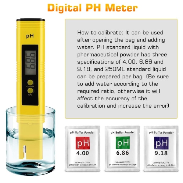 Digital PH Meter Tester Water Hydroponics PH Tester Pen