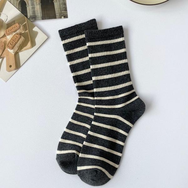 Dame lange sokker bunkestrømper SORT Black