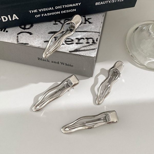 3 ST. Wave Barrettes Duckbill Clip ARC CURVE CLIP ARC CURVE CLIP Arc curve clip