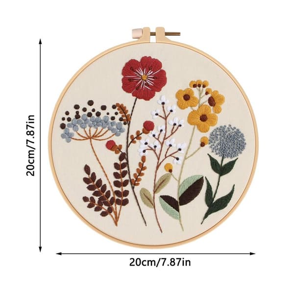 Blomsterbroderi Kit Korsstygn A A A