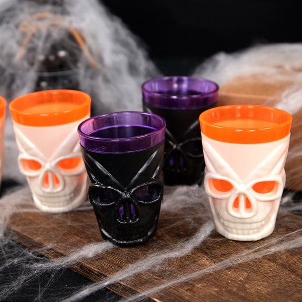 Skeleton Wine Cup Cocktail Cup HVID&ORANGE white&orange