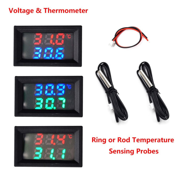 Digital DC Single Voltmeter Termometer RING PROBE1 1 Ring Probe1