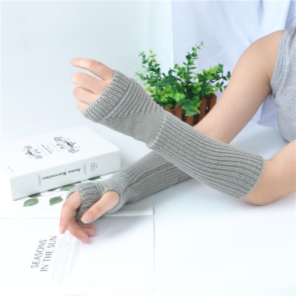 Fingerless Gloves False Sleeves MUSTA black