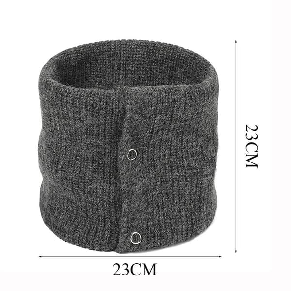 Stickad Neck Damask Halsvärmare GRÅ grey