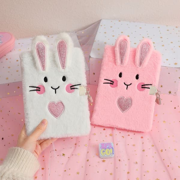 Cartoon Plush Notepad Pocket Notebook ROSA Pink
