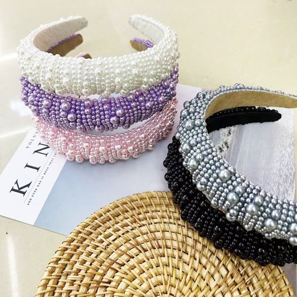 Pearl Headbands Morsiussanka HARMAA Grey