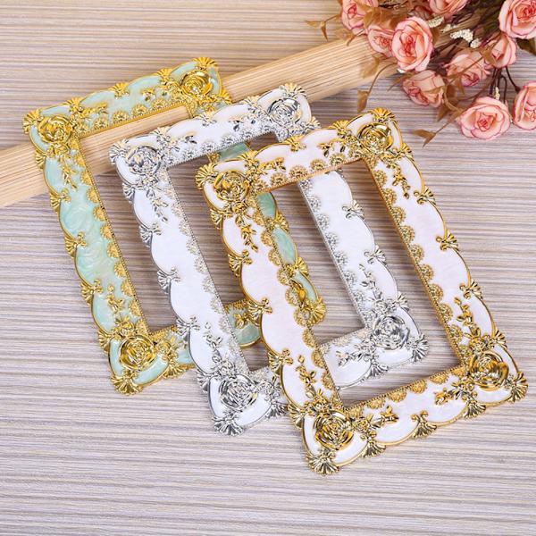 Dubbelljusbrytare Cover Sockel Surround Ram GULD gold