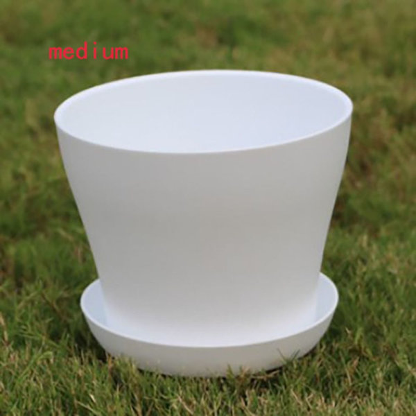 Blomsterpotter Blomsterpotter og plantekasser HVIT MIDDELMIDDEL white medium-medium