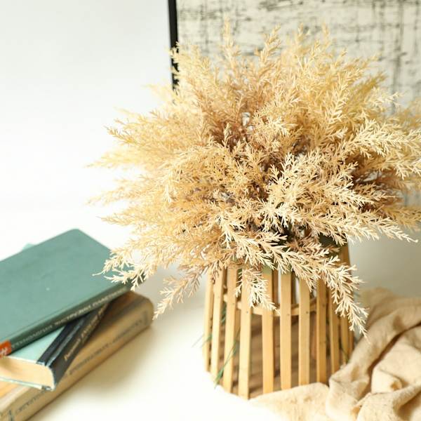 2 Stk Hvede Halm Blomster Blomsterdekoration HVID White