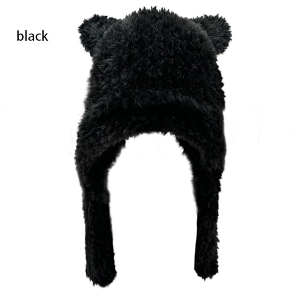 Plysch Bucket Hat Cold Hat SVART SVART black
