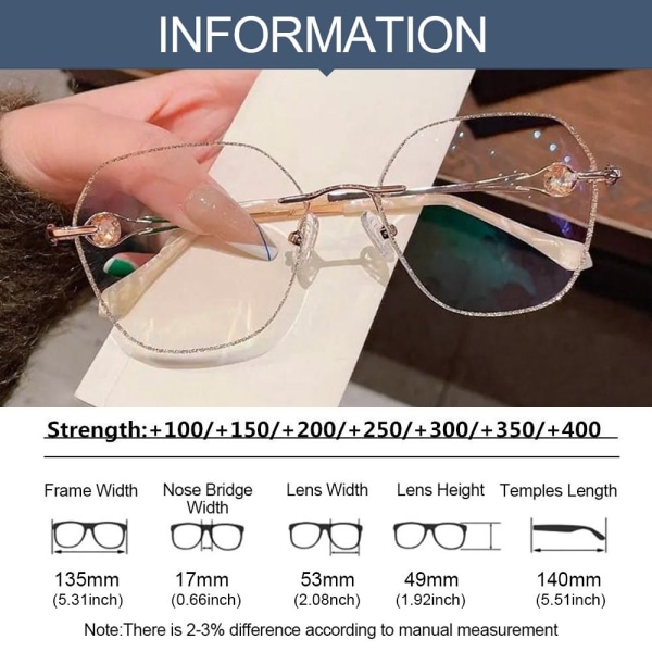 Lesebriller Ultra Light Briller GULL STYRKE 150 Gold Strength 150