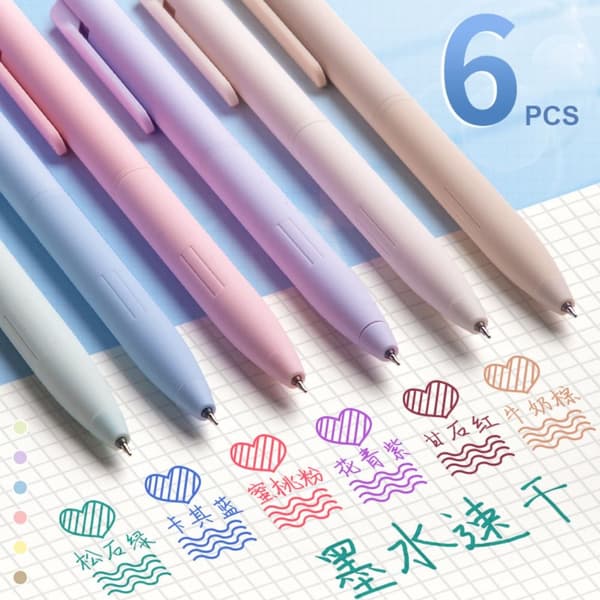 6 farver/sæt Gel Pen Neutral Pen REFILL SÆT REFILL SÆT Refill Set