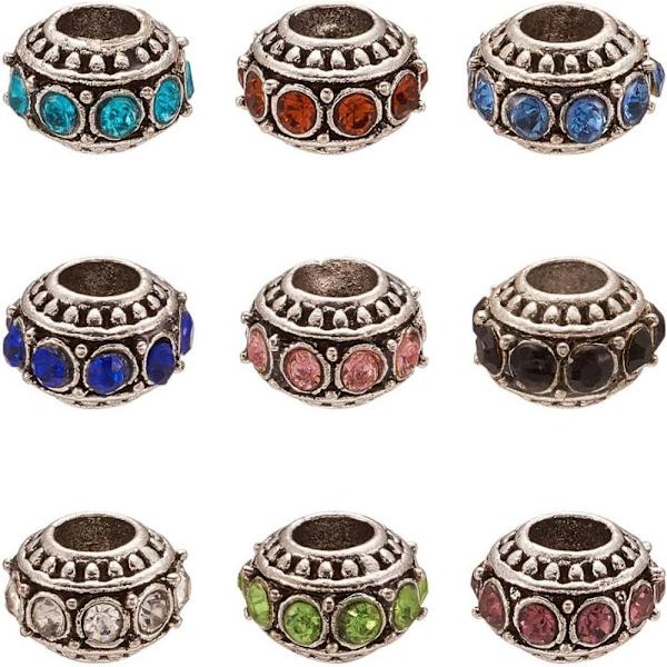 Rhinestone Metal Beads Metal Beads Crystal Crystal Rondelle