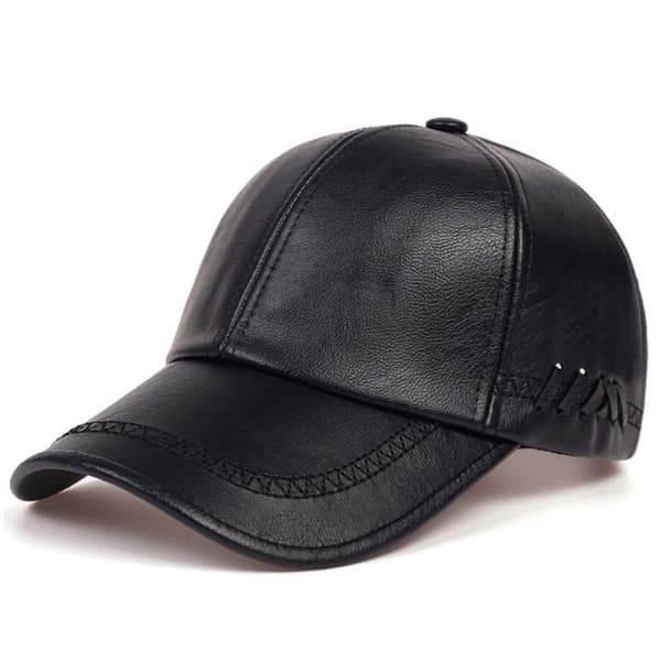 Læder Baseball Caps Termo Hatte BRUN brown