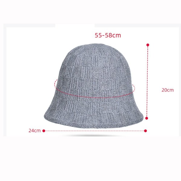 Höst Vinter Mössa Stickad Cap GRÅ Grey