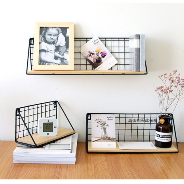 Wall Organizer Hylla Förvaringsskåp Organizer VIT White S-rectangle-S-rectangle