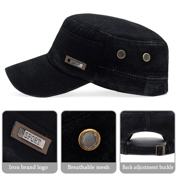 Army Hat Baseball Cap SVART Black