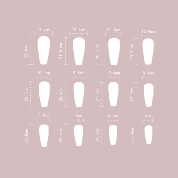 Fake Nails Ballerina huurteiset lehdet