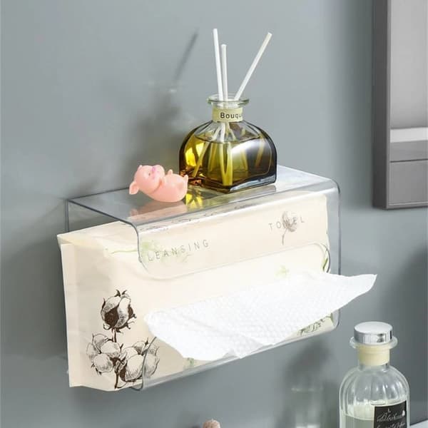 Holder Tissue Box TRANSPARENT Transparent