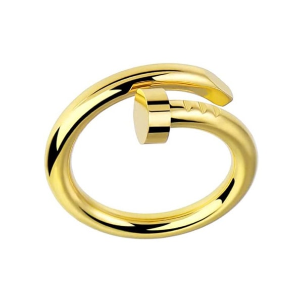 Twist Nail Ring Love Friendship Ring GOLD 6 Gold 6