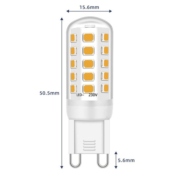 LED No Flicker G9-KALD HVIT G9-KALD HVIT G9-Cold White