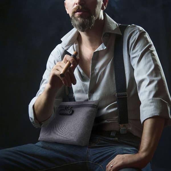 Smell Proof Bag case GREY grey