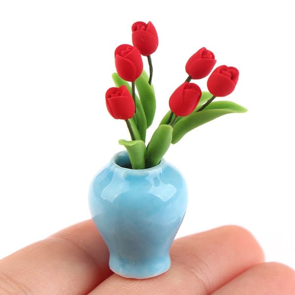 Dukkehusmøbler Mini Green Plant 2 2 2