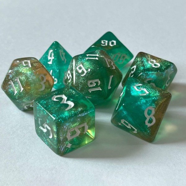 7 kpl / set DND Dice Polyhedral Dice STYLE 6 STYLE 6 Style 6