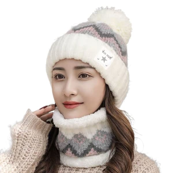 Beanies Hat Halsvarmer HVIT white