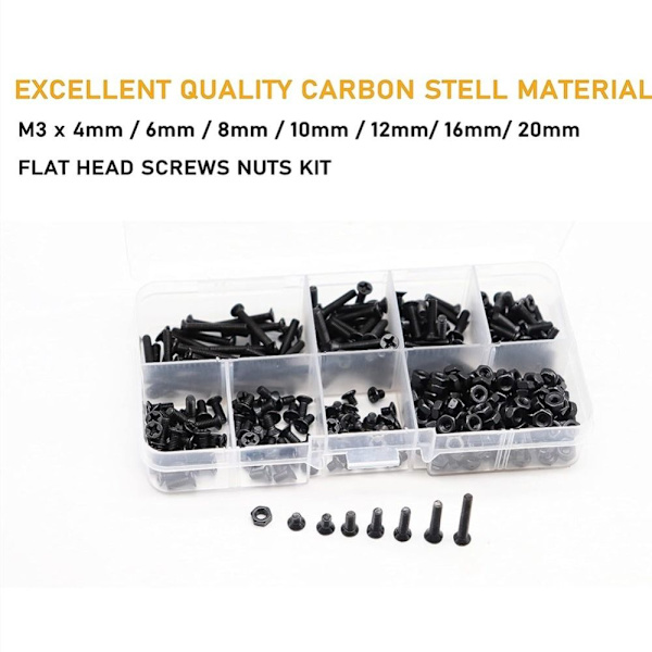 360 kpl Metric Screws Kit Phillips Machine Ruuvit Ruuvit ja
