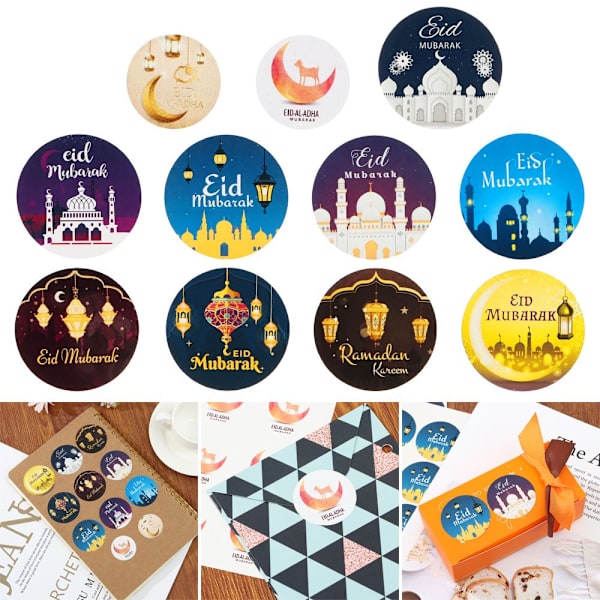 Eid Mubarak Klistremerker Gaveesker Tetningsmerke 1