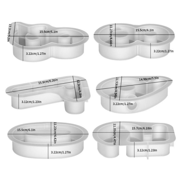 Ljushållare Form Digital Ljusstake Molds 8 FORM 8 FORM 8 mold