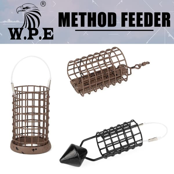 1/2 stk. Karpfiskekrog Agnfoder Kurv fiskekrog Agnkasseholder A-20g-2pcs