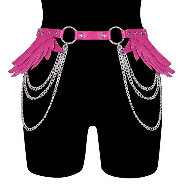 Kvinders kropssele Goth bælte ROSE RED Rose Red