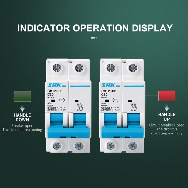 Mini effektbryter for PV System 2P DC