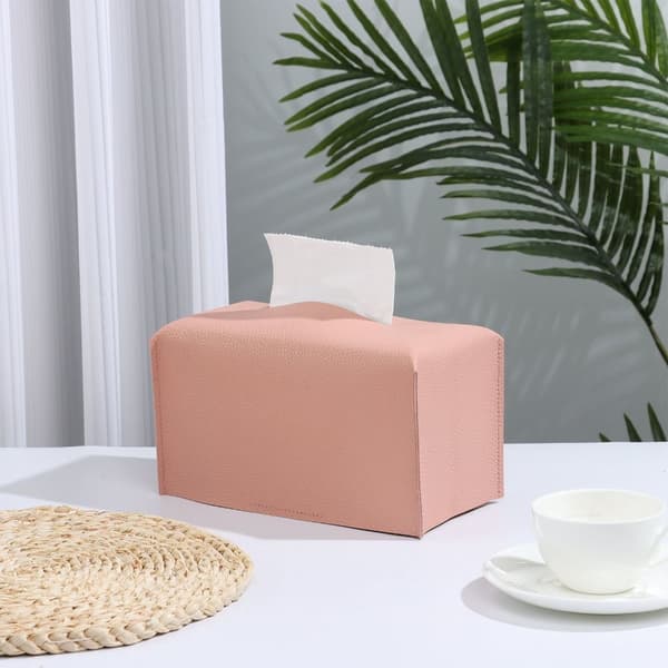 2stk Lær Kleenex Deksler ROSA pink