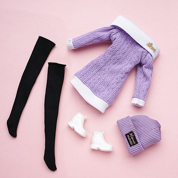 1 Set Dockor Byxor Vinterkläder Tröjor ROSA Pink
